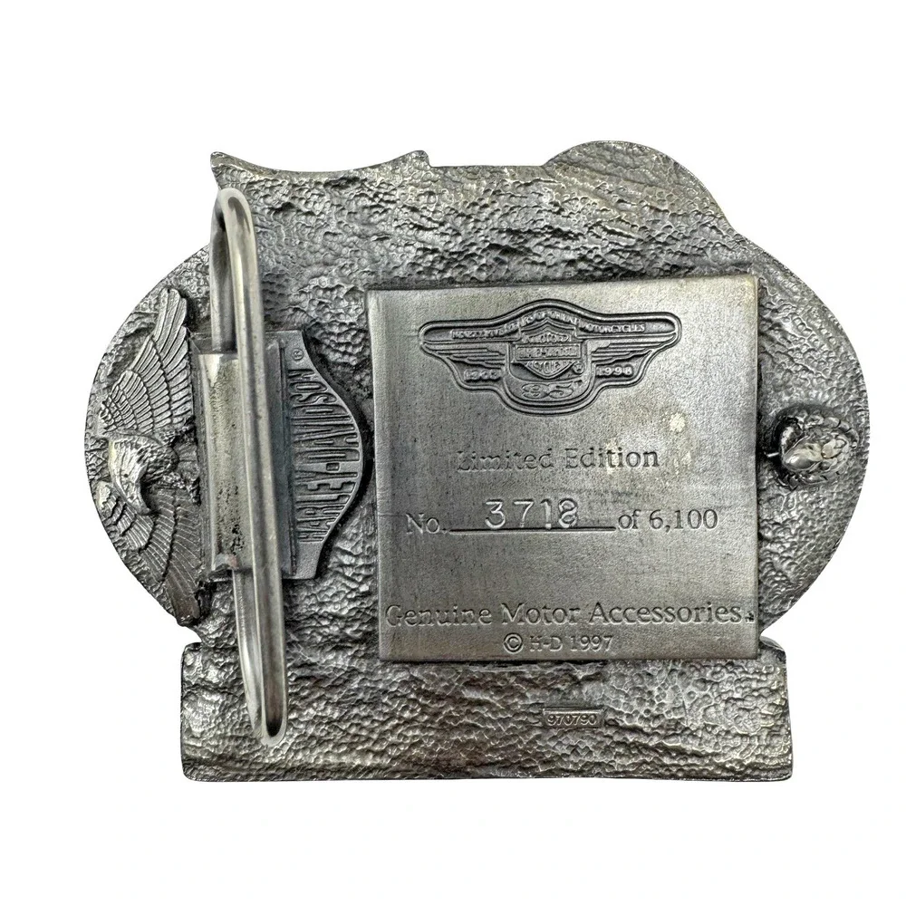 1997 Harley-Davidson 95th Anniversary Belt Buckle with Box Limited Edition EUC